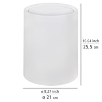 Coș de gunoi cu capac oscilant WENKO Atri, 6 litri, cu găleată interioară, coș cosmetic din plastic alb cu capac, Ø 21 x 25,5 cm 4