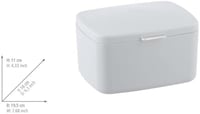 Wenko Barcelona fürdőszobai tárolódoboz fedéllel antracit 19,5x11x16cm - White 4