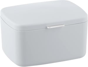 Kúpeľňový úložný box s vekom Wenko Barcelona antracitový 19,5x11x16 cm - Biely
