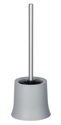 Suport perie WC Wenko Basic, polipropilenă, gri, 14 x 38 x 14 cm, suport pentru perie de toaletă pentru baie 1