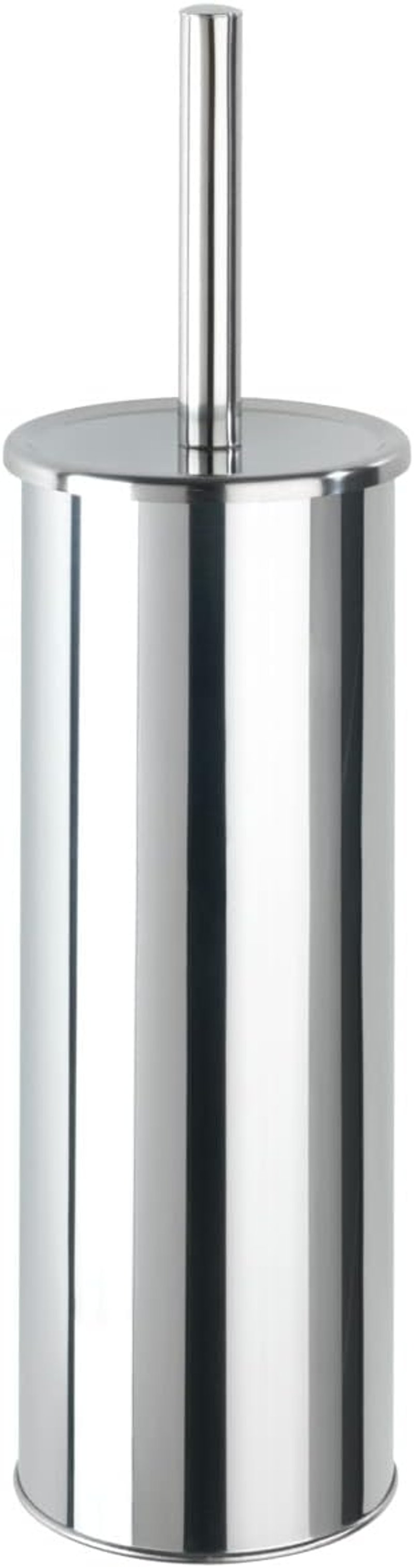 WENKO Basic Zárt WC-kefe tartó falra szerelhető rozsdamentes acél 10x37,5x10,5cm