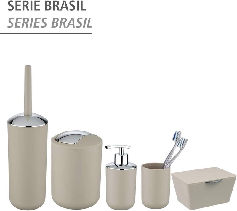 WENKO Brasil Taupe L Lengő Tetejű Szemetes 6,5L Kozmetikai Tárolóedény