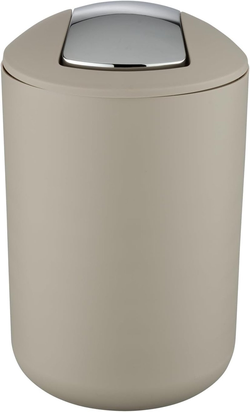 WENKO Brasil Taupe L Lengő Tetejű Szemetes 6,5L Kozmetikai Tárolóedény