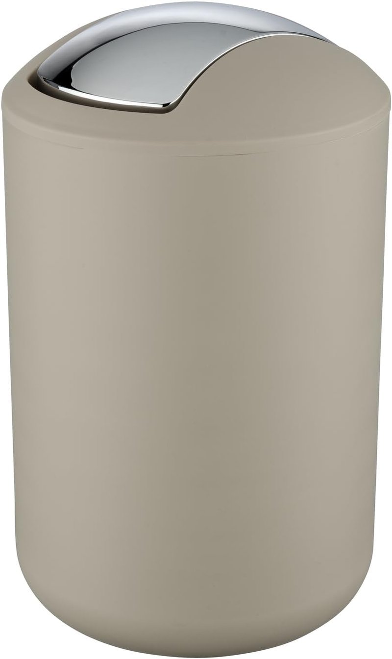 WENKO Brasil Taupe L Lengő Tetejű Szemetes 6,5L Kozmetikai Tárolóedény