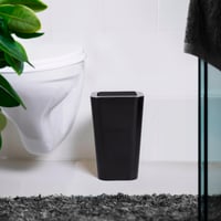 WENKO Candy kozmetička kanta za smeće s poklopcem na ljuljanje, 6 litara, plastika bez BPA, koš za kupaonski otpad, crna, 18 x 28,5 x 18 cm 5