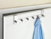 WENKO Celano závesný vešiak na dvere – nerezový vešiak so 6 háčikmi na kabáty a uteráky, strieborný, 39 x 11 x 7,5 cm 8