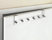 WENKO Celano závesný vešiak na dvere – nerezový vešiak so 6 háčikmi na kabáty a uteráky, strieborný, 39 x 11 x 7,5 cm 7