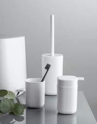 WENKO Davos 350 ml szappanadagoló fehér műanyag BPA-mentes fürdőszoba konyha - Matte White 2