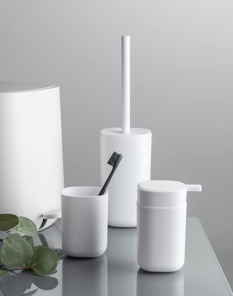 WENKO Davos 350 ml szappanadagoló fehér műanyag BPA-mentes fürdőszoba konyha - Matte White