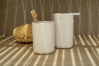 WENKO Davos 350 ml szappanadagoló fehér műanyag BPA-mentes fürdőszoba konyha - Matte White 3