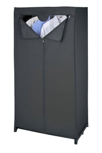 Skladacia skriňa na oblečenie WENKO Deep Black 75x150x50 cm — chybná, čiastočne funkčná: Poťah je roztrhnutý (stav: pozri 2. obrázok) 4