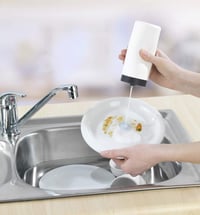 Silikónový dávkovač saponátu WENKO Easy Squeez-e, 250 ml, biely, nepriepustný, Ø 6 x 14 cm, kuchynský dávkovač mydla 5