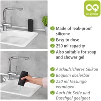 WENKO Easy Squeez-e szilikon mosogatószer adagoló 250ml fekete - Black 3