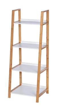 WENKO Finja 4-poschodový bambusový regál - kúpeľňový a obývací regál, 43 x 112 x 36 cm, hnedý 8