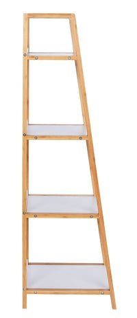 WENKO Finja 4-poschodový bambusový regál - kúpeľňový a obývací regál, 43 x 112 x 36 cm, hnedý 9
