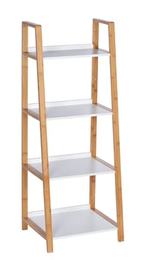 WENKO Finja 4-poschodový bambusový regál - kúpeľňový a obývací regál, 43 x 112 x 36 cm, hnedý 1