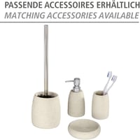 Wenko Goa WC kefe beige 36,5 cm modern fürdőszobai kiegészítő - 38.5 x 11.8 x 11.8 cm, Beige 5