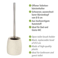 WC kefa Wenko Goa béžová 36,5 cm, moderný kúpeľňový doplnok - 38,5 x 11,8 x 11,8 cm, béžová 2