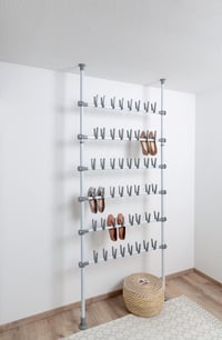 WENKO Hercules teleskopski sustav za obuću – za 48 pari cipela i čizama, podesiv, bijeli, 94 x 165-300 x 9 cm 7