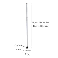 Teleskopický stojan WENKO Hercules, predlžovacia tyč medzi podlahu a strop, nastaviteľná 165 – 300 cm, kovový upevňovací systém, čierna 5