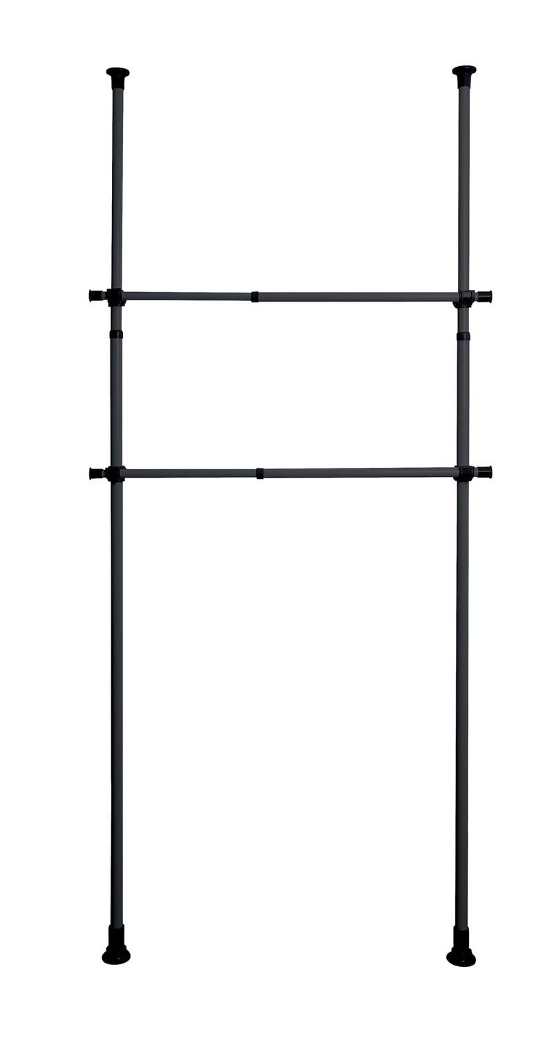 Prídavná vodorovná tyč WENKO Herkules, 2 ks, pre teleskopický systém, kovová, nastaviteľná do 120 cm, čierna