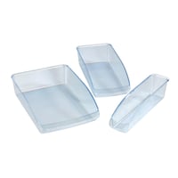 WENKO set organizatora za hladnjak, 3 komada – Prozirne, slagajuće kutije za pohranu u kuhinji, od PET materijala, 31 x 9,5 x 20 cm 1