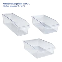 WENKO set organizatora za hladnjak, 3 komada – Prozirne, slagajuće kutije za pohranu u kuhinji, od PET materijala, 31 x 9,5 x 20 cm 4
