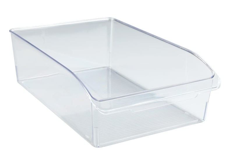 WENKO Organizator za hladnjak, veličina L, kutija za pohranu za hladnjak i smočnicu, prozirna, PET siguran za hranu, 20 x 9,5 x 31 cm
