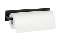 WENKO Ima magnetický držiak na kuchynské utierky, čierny kov, 30 x 10 x 5 cm, upevnenie pomocou magnetu alebo lepiacej pásky 1
