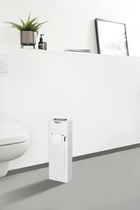 Wenko Imon WC súprava 6 v 1 s držiakom na toaletný papier a poličkou, matná biela, 20 x 58,5 x 15 cm 2