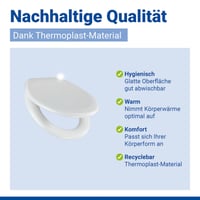 Capac WC WENKO Ios cu mecanism Soft-Close, alb, 37,5x45 cm, detașabil, termoplast rezistent la spargere, fixare din oțel inoxidabil, capacitate portantă 250 kg 7