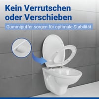 Capac WC WENKO Ios cu mecanism Soft-Close, alb, 37,5x45 cm, detașabil, termoplast rezistent la spargere, fixare din oțel inoxidabil, capacitate portantă 250 kg 4