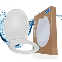 Capac WC WENKO Ios cu mecanism Soft-Close, alb, 37,5x45 cm, detașabil, termoplast rezistent la spargere, fixare din oțel inoxidabil, capacitate portantă 250 kg 1