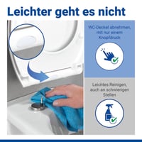 Capac WC WENKO Ios cu mecanism Soft-Close, alb, 37,5x45 cm, detașabil, termoplast rezistent la spargere, fixare din oțel inoxidabil, capacitate portantă 250 kg 5