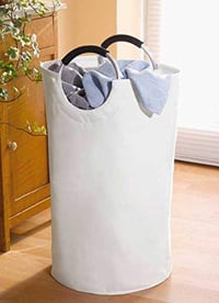 Skladacia nákupná taška a kôš na bielizeň WENKO Jumbo, 69 l, 38 x 72 cm, kamenná béžová, s držadlami 5