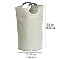Skladacia nákupná taška a kôš na bielizeň WENKO Jumbo, 69 l, 38 x 72 cm, kamenná béžová, s držadlami 3
