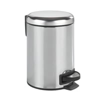 Pedálový kozmetický kôš WENKO Leman – 3 litre, nehrdzavejúca oceľ, lesklá strieborná, s vyberateľnou vnútornou nádobou, s vekom, 22,5x17x25 cm 9