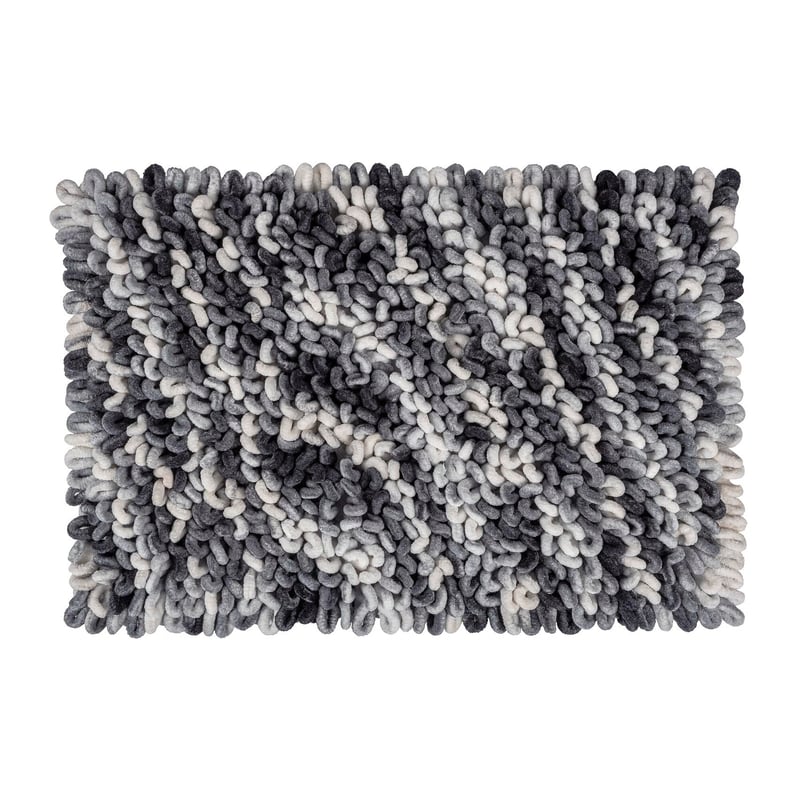 Kúpeľňová predložka WENKO Lerici XXL slučková, 60x90 cm, protišmyková, rýchloschnúca, sivo-modrá, ručne prateľná, polyester a bavlna