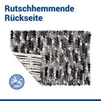 Kúpeľňová predložka WENKO Lerici XXL slučková, 60x90 cm, protišmyková, rýchloschnúca, sivo-modrá, ručne prateľná, polyester a bavlna 5