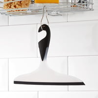 WENKO Loano racletă pentru duș negru - ștergător de baie cu agățătoare, plastic TPR, 23 x 17 x 2,5 cm 2