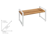 Raft de bucătărie pentru blat WENKO Louisa, lemn de salcâm și metal, 40 x 20 x 20 cm, alb, spațiu de depozitare suplimentar în bucătărie 3