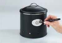 WENKO Nero metalna posuda za čuvanje hrane – 1 litra, hermetička, vodootporna, retro dizajn, crna, Ø 11,5 x 16,5 cm 3