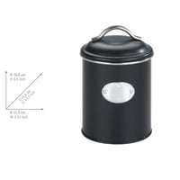 WENKO Nero metalna posuda za čuvanje hrane – 1 litra, hermetička, vodootporna, retro dizajn, crna, Ø 11,5 x 16,5 cm 10