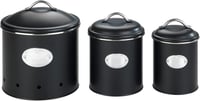 WENKO Nero légmentes tárolóedény, 1,6 l, fekete fém, vízálló - 1.6 L 2