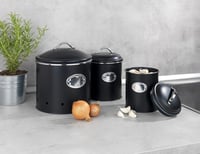 WENKO Nero légmentes tárolóedény, 1,6 l, fekete fém, vízálló - 1.6 L 7