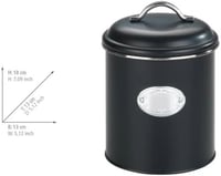 WENKO Nero légmentes tárolóedény, 1,6 l, fekete fém, vízálló - 1.6 L 10
