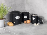 WENKO Nero légmentes tárolóedény, 1,6 l, fekete fém, vízálló - 1.6 L 6