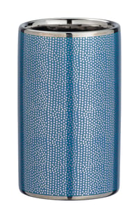 Pahar pentru periuțe de dinți WENKO Nuria – ceramică premium, argintiu/albastru, Ø 6,5 x 10,7 cm 2
