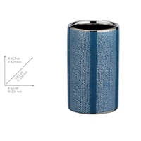 Pahar pentru periuțe de dinți WENKO Nuria – ceramică premium, argintiu/albastru, Ø 6,5 x 10,7 cm 5