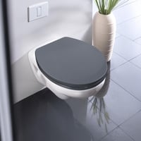 WC sedadlo WENKO Ostuni s tichým sklápaním, nerezové upevnenie – sivé – 37x44,5 cm 2
